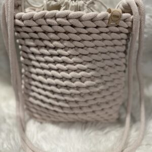 Torebka worek kremowa