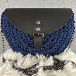 Torebka jodełka granat